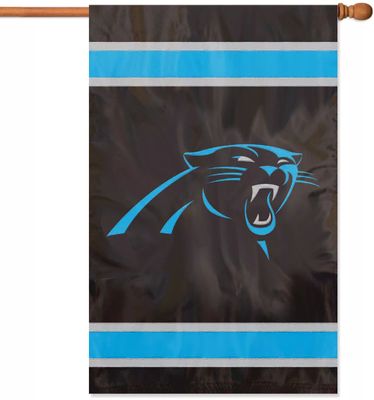 Party Animal Carolina Panthers Applique Banner Flag