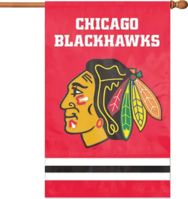Party Animal Chicago Blackhawks Applique Banner Flag