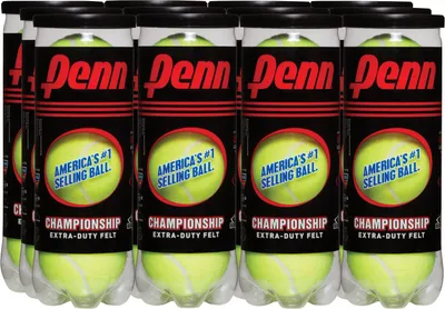 Penn Championship Extra Duty Tennis Balls - 12 Can Pack