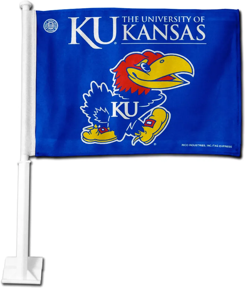 Rico Kansas Jayhawks Car Flag