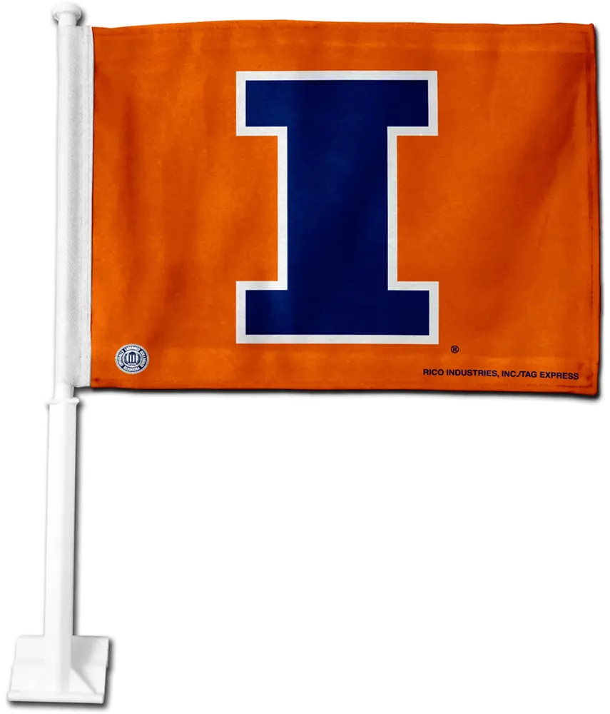 Rico Illinois Fighting Illini Car Flag