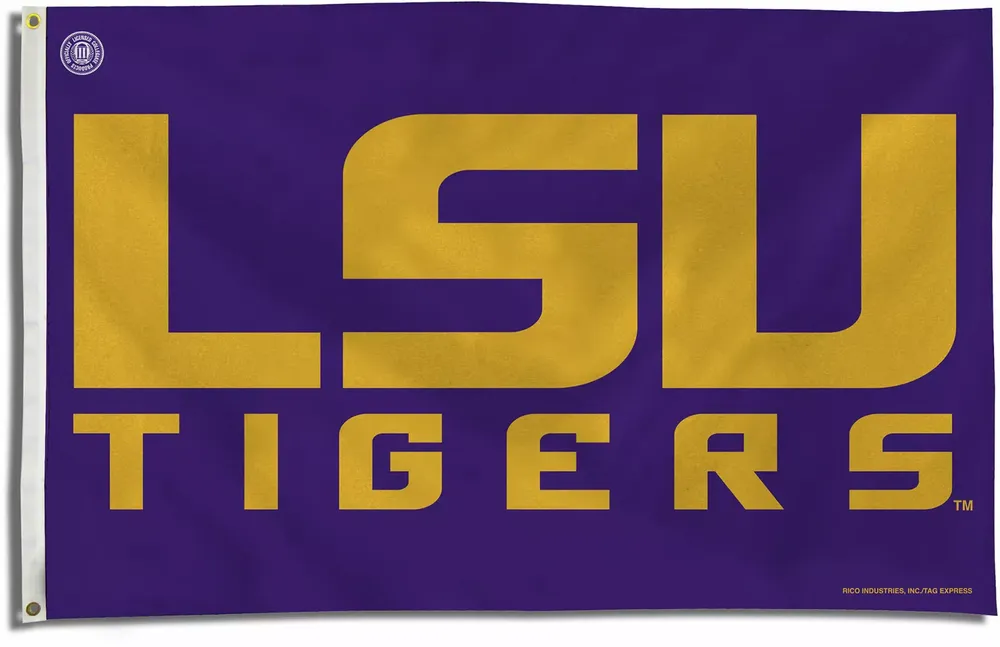 Rico LSU Tigers Purple Block Letter Banner Flag