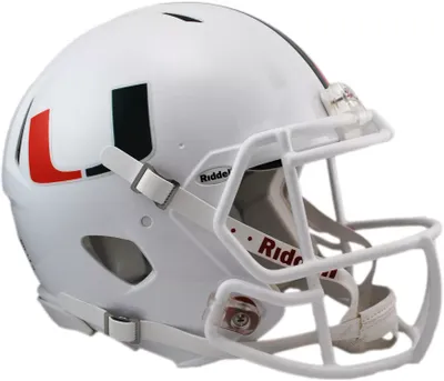 Riddell Miami Hurricanes Speed Revolution Authentic Full-Size Football Helmet