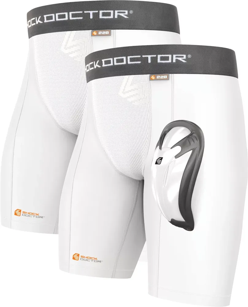 Shock Doctor Adult 2-Pack Core Compression Short with Bioflex Cup