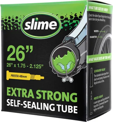 Slime Smart Tube Self-Healing Presta Valve 26” Bike Tube