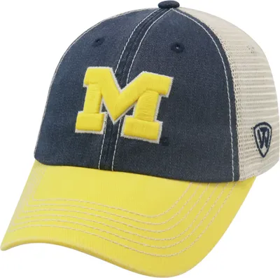 Top of the World Men's Michigan Wolverines Blue/White/Maize Off Road Adjustable Hat