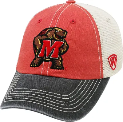 Top of the World Men's Maryland Terrapins Red/White/Black Off Road Adjustable Hat