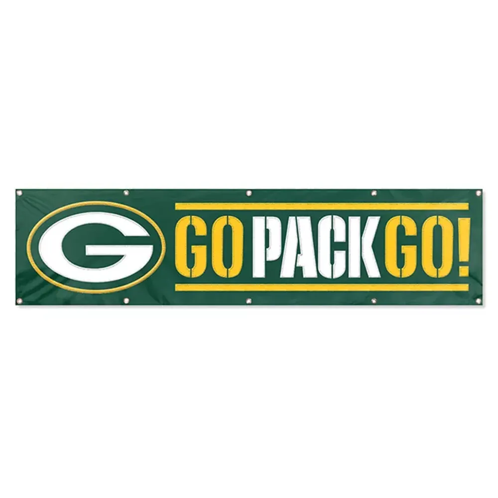 Green Bay Packers Go Pack Go! Giant 8' x 2' Banner