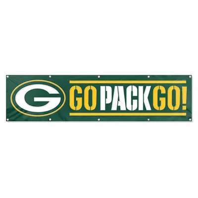 Green Bay Packers Go Pack Go! Giant 8' x 2' Banner