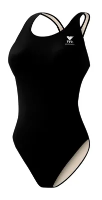 TYR Women's Solid Durafast Polyester Maxback Tank Swimsuit