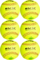 Worth 12" USA Hot Dot Slowpitch Softballs - 6 Pack