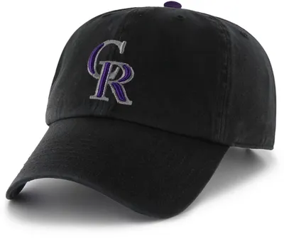 ‘47 Men's Colorado Rockies Clean Up Black Adjustable Hat