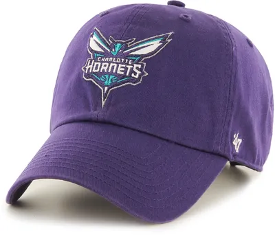 '47 Men's Charlotte Hornets Purple Clean Up Adjustable Hat