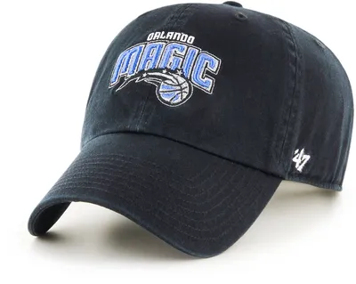 '47 Men's Orlando Magic Black Clean Up Adjustable Hat
