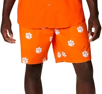 Columbia Men's Clemson Tigers Orange Backcast II Printed Performance Shorts