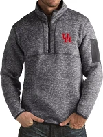 Antigua Men's Houston Cougars Grey Fortune Pullover Jacket