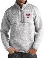 Antigua Men's Indiana Hoosiers Grey Fortune Pullover Jacket