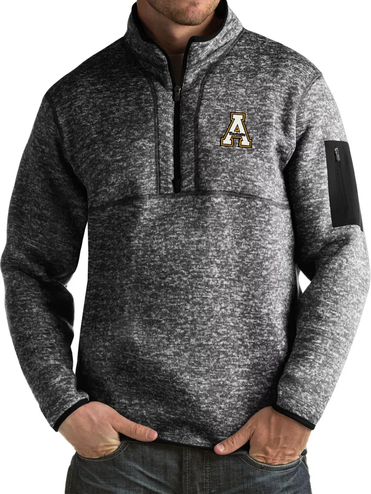 Antigua Men's Appalachian State Mountaineers Black Fortune Pullover Jacket