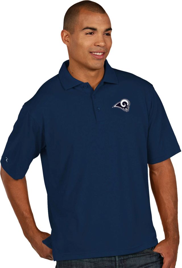 Dick's Sporting Goods Antigua Men's San Francisco 49ers Pique Xtra-Lite  Performance Smoke Polo