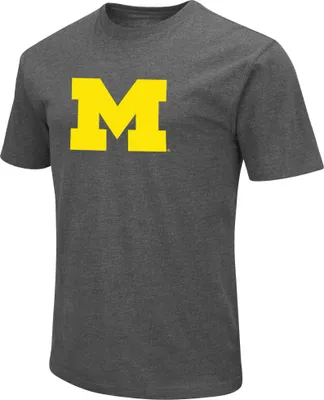 Colosseum Men's Michigan Wolverines Grey Dual Blend T-Shirt