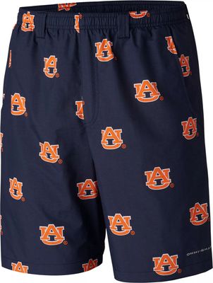 Columbia Men's Auburn Tigers Blue Backcast II Printed Performance Shorts