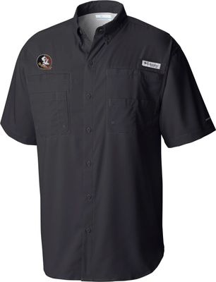 Houston Astros Columbia Short Sleeve Tamiami Button Down Shirt - Orange