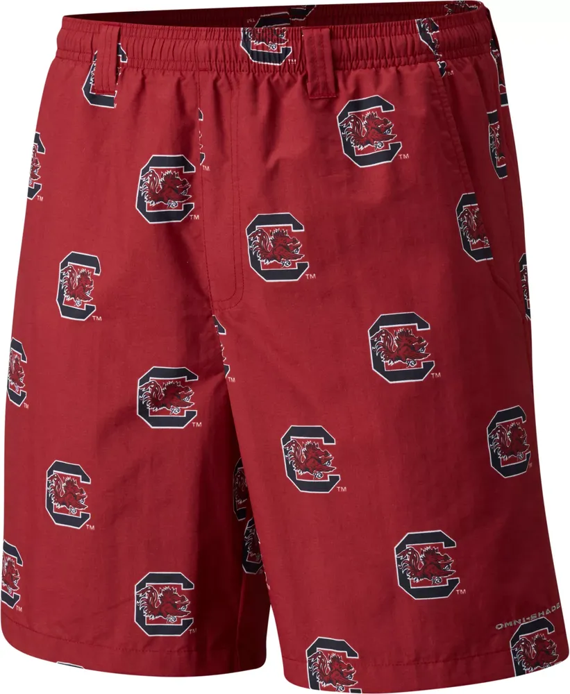 Columbia Men's South Carolina Gamecocks Garnet Backcast II Printed Performance Shorts