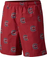 Columbia Men's South Carolina Gamecocks Garnet Backcast II Printed Performance Shorts