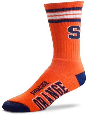 For Bare Feet Syracuse Orange 4-Stripe Deuce Crew Socks