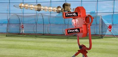 Heater Deuce 75 Pitching Machine w/ Xtender 36' Batting Cage