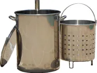 King Kooker 30-Quart Stainless Steel Skewer Pot