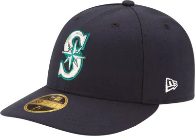 New Era Men's Seattle Mariners 59Fifty Game Navy Low Crown Authentic Hat