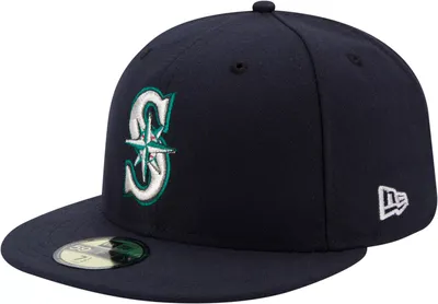 New Era Men's Seattle Mariners 59Fifty Game Navy Authentic Hat