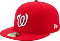 New Era Men's Washington Nationals 59Fifty Game Red Authentic Hat