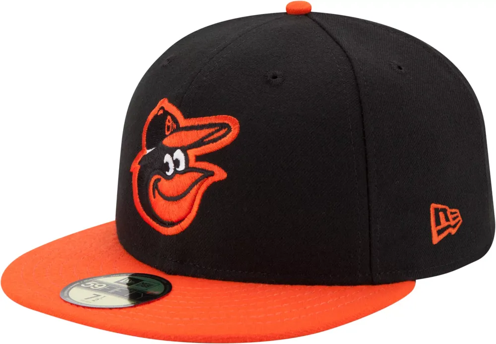 New Era Men's Baltimore Orioles 59Fifty Road Black Authentic Hat