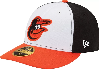 New Era Men's Baltimore Orioles 59Fifty Home White/Black Low Crown Authentic Hat