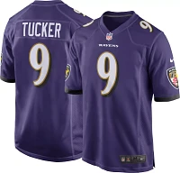 Nike Men's Baltimore Ravens Justin Tucker #9 Purple Game Jersey