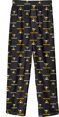 NHL Youth Pittsburgh Penguins Team Logo Black Sleep Pants