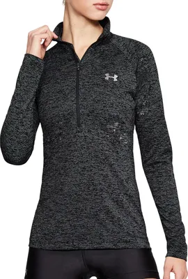 Under Armour Women's Tech Twist-Print Half Zip Long Sleeve Shirt