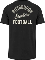 '47 Men's Pittsburgh Steelers Turnback Front Black T-Shirt