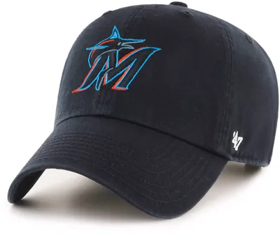 ‘47 Men's Miami Marlins Clean Up Adjustable Hat