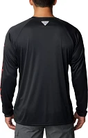 Columbia Men's Arkansas Razorbacks Black Terminal Tackle Long Sleeve Shirt