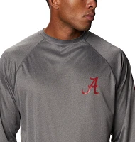 Columbia Men's Alabama Crimson Tide Terminal Tackle Grey Long Sleeve T-Shirt