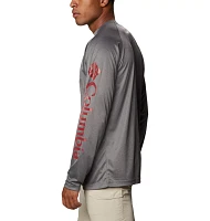 Columbia Men's Alabama Crimson Tide Terminal Tackle Grey Long Sleeve T-Shirt