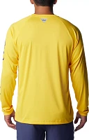 Columbia Men's Michigan Wolverines Maize Terminal Tackle Long Sleeve Shirt