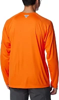 Columbia Men's Auburn Tigers Orange Terminal Tackle Long Sleeve Shirt