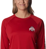 Columbia Women's Ohio State Buckeyes Scarlet Tidal Long Sleeve T-Shirt