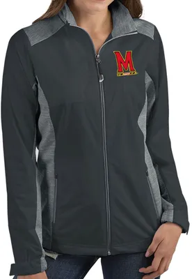 Antigua Women's Maryland Terrapins Grey Revolve Full-Zip Jacket