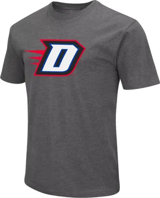 Colosseum Men's DePaul Blue Demons Grey Dual Blend T-Shirt