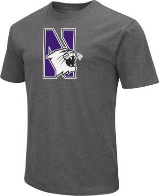 Colosseum Men's Northwestern Wildcats Grey Dual Blend T-Shirt
